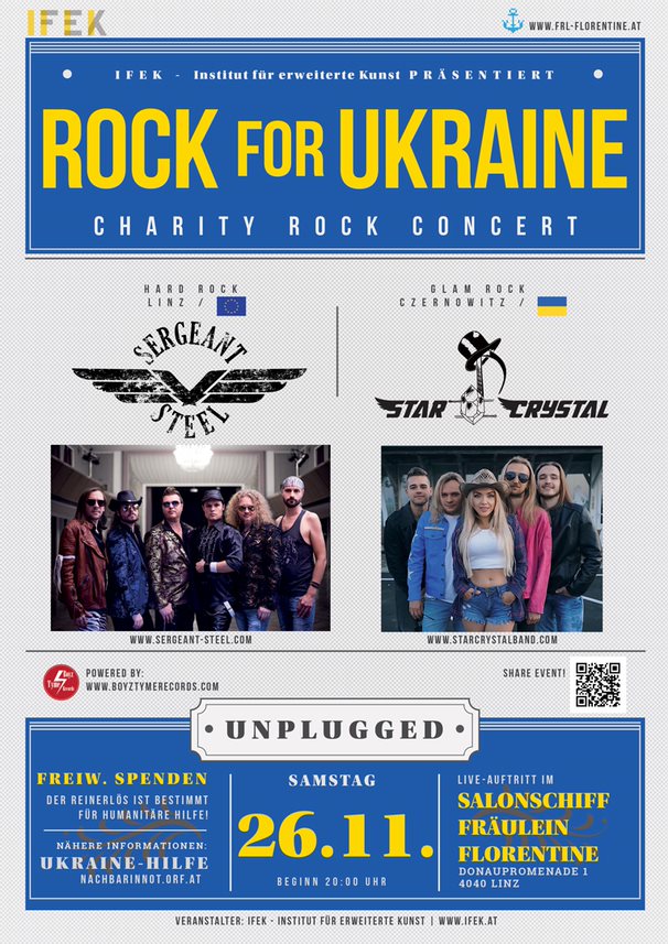 ROCK FOR UKRAINE - SERGEANT STEEL & STAR CRYSTAL unplugged