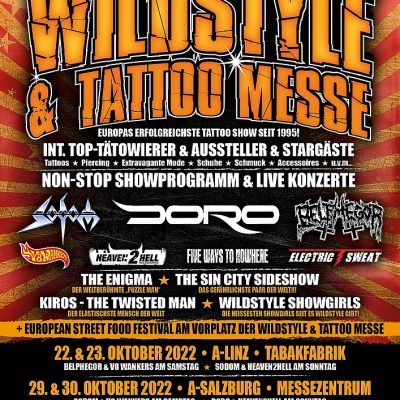 WILDSTYLE & TATTOO Messe 2022 - Infos und neue Bands für die Herbst-Termine!