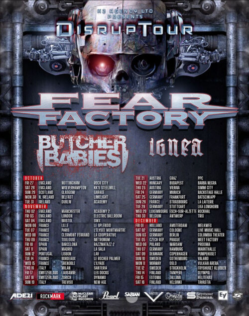 FEAR FACTORY - EU/UK Tour Dates