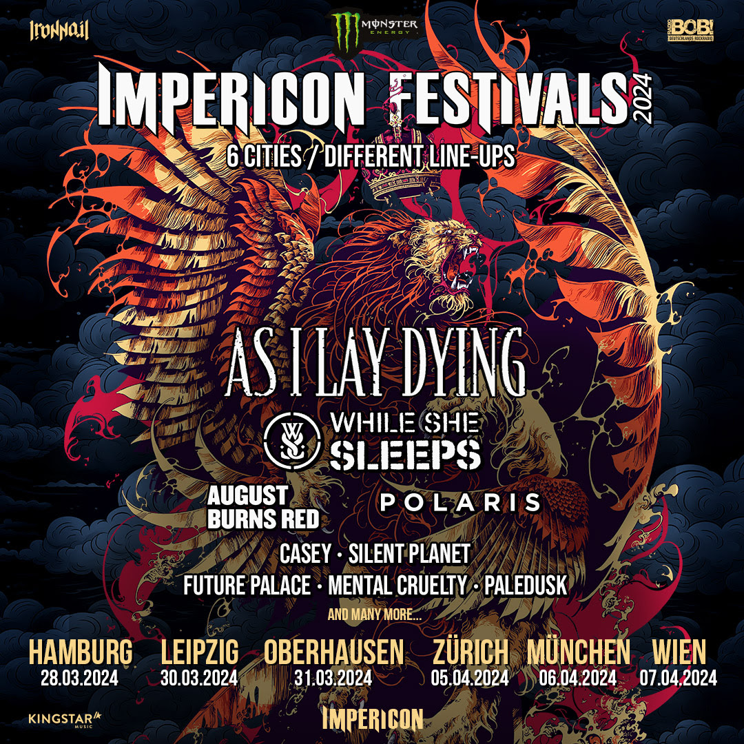 AS I LAY DYING Headlinen die Impericon Festival Tour 2024 Breaking
