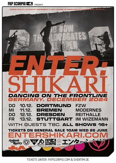 ENTER SHIKARI - Veröffentlichen Album "Dancing On The Frontline"