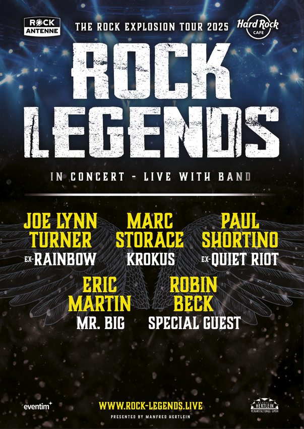 Rock Legends Tour 2025 – Special Event mit Joe Lynn Turner, Eric Martin und mehr!