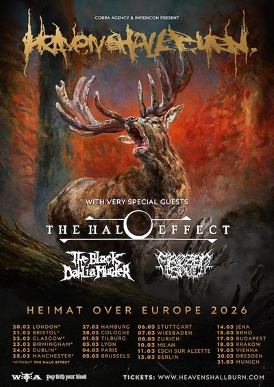 HEAVEN SHALL BURN - Kündigen ihre "Heimat Over Europe"-Tour 2026 an