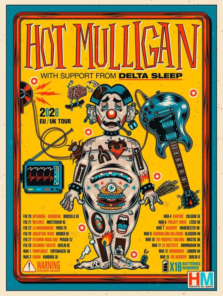Das Tourposter der Tour von Hot Mulligan