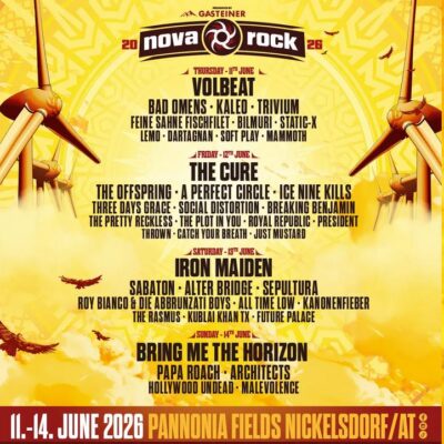 nova rock 2026 - erste bandwelle