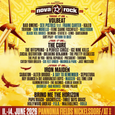 nova rock 2026 - zweite Bandwelle